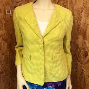 Ann Taylor Lime Green Lined Blazer